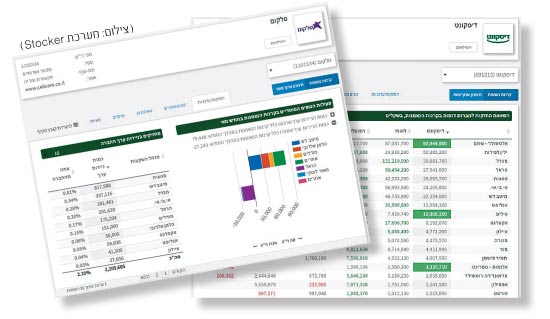 דוגמאות למיפוי החזקות במניית סלקום ובמניית דיסקונט במערכת Stocker