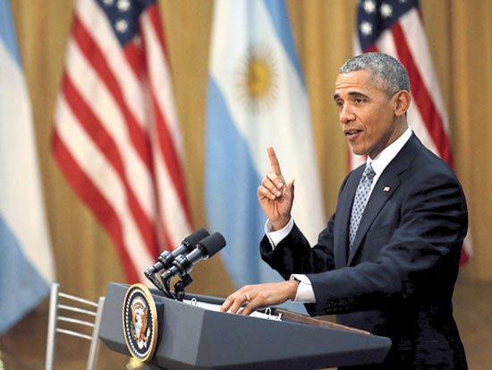 ברק אובמה בארגנטינה / צילום: רויטרס