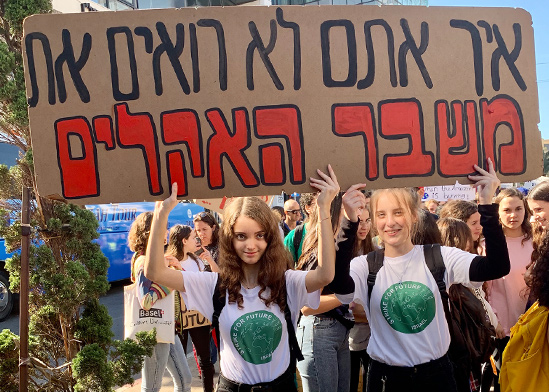 הפגנת מחאה בשדרות רוטשילד בתל אביב לקראת פסגת האקלים במדריד / צילום: שני אשכנזי, גלובס