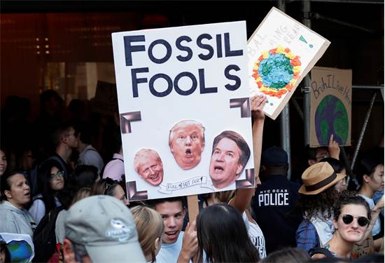 מחאת האקלים בניו יורק / צילום: רויטרס EUTERS/Shannon Stapleton