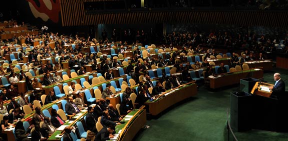 בנימין נתניהו נושא נאום בעצרת הכללית של האו"ם /  צילום: אבי אוחיון לע"מ
