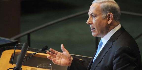 בנימין נתניהו נושא נאום בעצרת הכללית של האו"ם /  צילום: אבי אוחיון לע"מ