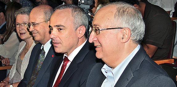 מנואל טרכטנברג, יובל שטייניץ, יוסף קלפטר, אגודת הידידים של אוניברסיטת תל אביב / צילום: יוסי כהן