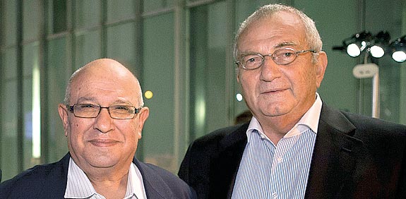 אלי לנדאו, מאיר דגן, מועדון ידידי הבינתחומי הרצליה / צילום: כפיר בולוטין
