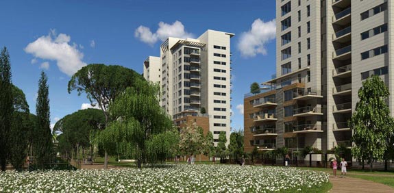 העיר החדשה ראש העין אזור בילוי ומסחר / קרדיט : ויו פוינט