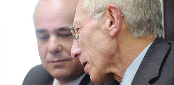 יובל שטייניץ וסטנלי פישר / צילום: אוריה תדמור 