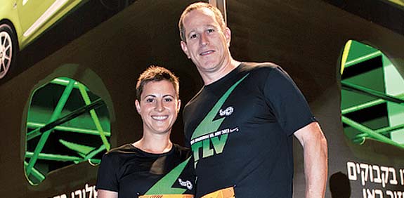ערן תור,זהבה קוגן, מירוץ תל אביב בחסות נייקי / צילום: אילן ספירא