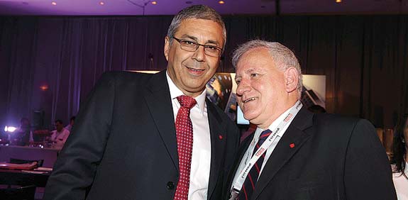 יאיר סרוסי, ציון קינן, ועידת ישראל לשוק ההון 2012 / צילום: תמר מצפי