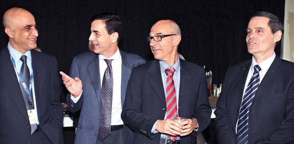 שלמה ינאי, דני מרגלית, חיים הורביץ, ארז סופר, ערב הוקרה לאלי הורביץ / צילום: יעל צור