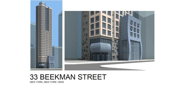 מגדל ברח' ביקמן / הדמייה: GENE KAUFMAN ARCHITECT PC 