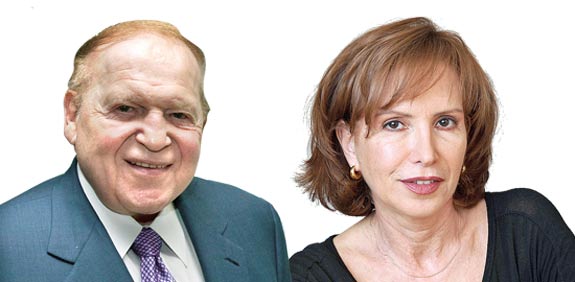 רותי יובל  שלדון אדלסון / צילום: איל יצהר רויטרס