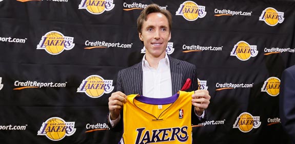 סטיב נאש לוס אנג'לס לייקרס NBA / צילום: רויטרס