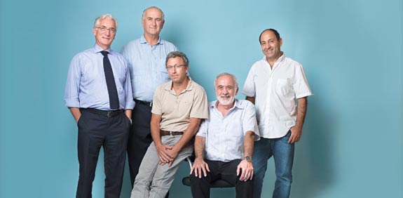 רמי לוי בני לנדא משה ליכטמן גד פרופר רונלד כהן / צילום: יונתן בלום 