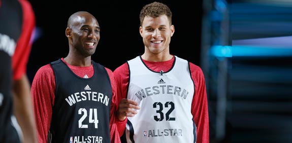 בלייק גריפין עם קובי בראיינט באולסטאר 2013 ב-NBA / צלם: רויטרס