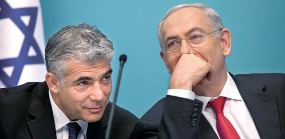 Benjamin Netanyahu, Yair Lapid  picture:Yitzhar