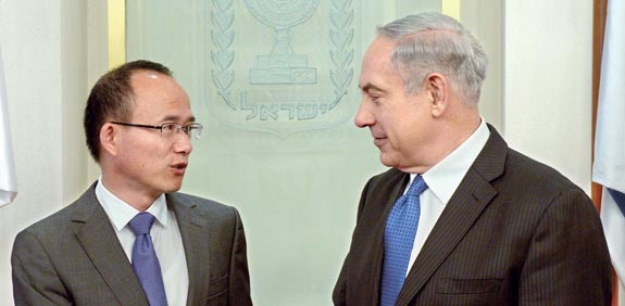בנימין נתניהו וגואו גואנגצ'אנג / צילום: לע"מ