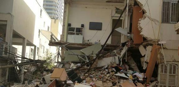 בנין קרס בתל אביב / צילום: משטרת מחוז ת"א