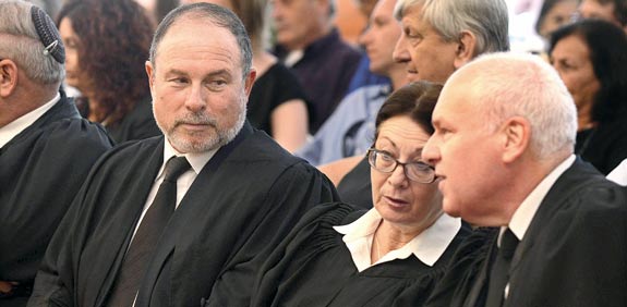 השופט יורם דנציגר  והיעץ נמשפי לממשלה יהודה וינשטיין/ צילום: אוריה תדמור