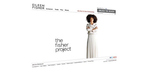 האתר של רשת האופנה Eileen Fisher / צילום: אתר החברה