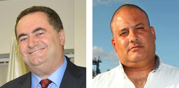 אלון חסן ישראל כץ / צילום: אמיר מאירי תמר מצפי