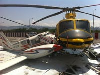 תאונת המטוס הקל בחיפה / צילום: דוברות רשות שדות התעופה