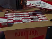 תפיסת מכולת סיגריות במכס / צילום: דוברות המכס
