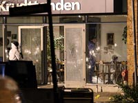 זירת הפיגוע בבית הקפה בקופנהגן דנמרק/ צלם:רויטרס