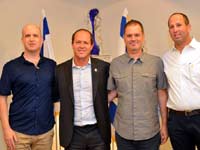 אייל חיימובסקי   גיל עומר  ניר ברקת,  אלדד קובלנץ / צילום: יח"צ