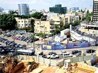 העבודות על הקמת הרכבת הקלה בתל אביב / צילום: תמר מצפי
