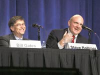 באלמר (מימין) וגייטס / צילום: רויטרס