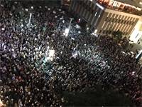 ההפגנה הערב בשדרות רוטשילד בתל אביב / צילום: אודי פרידן