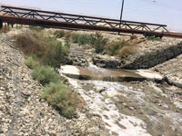 השפכים הזורמים בנחל אשלים / צילום: עודד נצר, אקולוג מחוז דרום, המשרד להגנת הסביבה