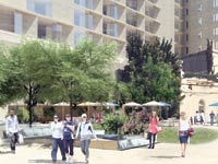 המתחם המתוכנן  בירושלים/ PEI : הדמיה COBB FREED & PARTNERS