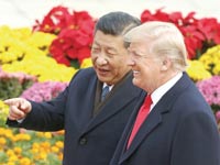 הנשיא טראמפ עם נשיא סין שי ג'ינגפינג / צילום: רויטרס, Thomas Peter