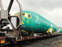 גוף מטוס שנשלח ממפעלי ספיריט / צילום: רויטרס
