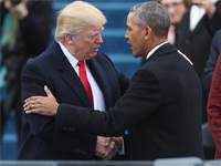 הנשיא דולנד טראמפ והנשיא ברק אובמה בטקס מינויו של טראמפ לנשיא בינואר 2016 / צילום: רויטרס