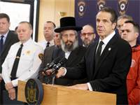 מושל ניו יורק אנדרו קואומו מגיב לתקיפה בבית הכנסת / צילום: USA TODAY NETWORK, רויטרס