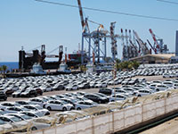 חניון רכבים מיובאים בנמל אילת / צילום: איל יצהר, גלובס