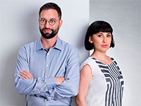 יגאל רייחלגאוז וקרינה אודינייב, מייסדי קורטיקה / צילום: ענבל מרמרי