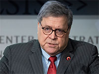 ויליאם בר, התובע הכללי של ארה”ב, בנאומו בשבוע שעבר / צילום: Associated Press