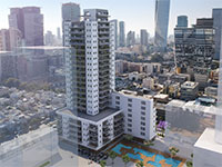 הפרויקט בדרך השלום בתל אביב / הדמיה: דירה להשכיר