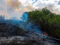 עוטף עזה השבוע / צילום: אלי כהן, דוברות כבאות והצלה מחוז דרום