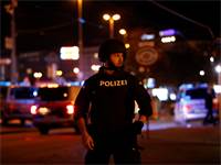 שוטר ליד אזור הפיגוע בווינה / צילום: Leonhard Foeger, רויטרס