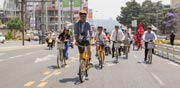 חודש ללא מכוניות, אופניים, תחבורה ציבורית יוהנסבורג, דרום אפריקה / צילום: Eco mobility 