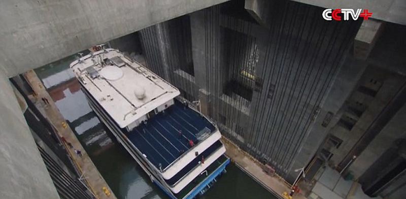 המעלית הגדולה ביותר בעולם, מעלית ספינות סין / צילום: וידאו