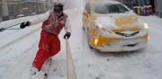 סנובורד ברחובות ניו יורק, סופת שלגים, יו טיוב, casey-neistat / צילום: וידאו