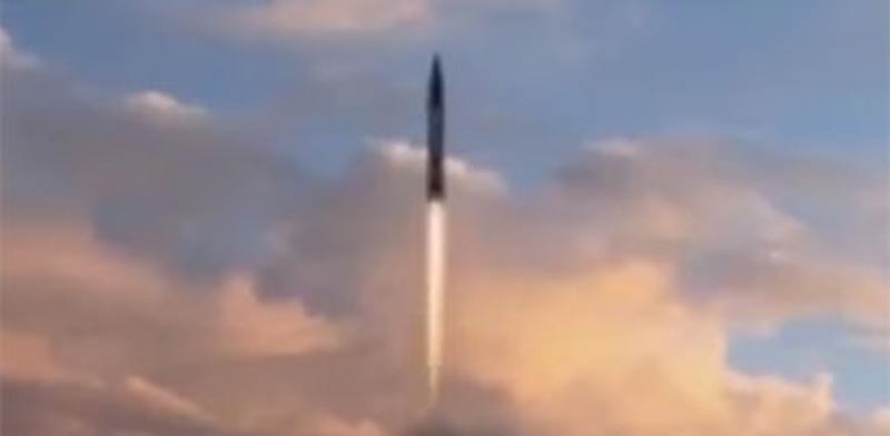 טיל איראני/ צילום: מתוך הוידאו