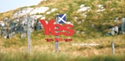 שלט בעד עצמאות סקוטלנד / צילום: רויטרס