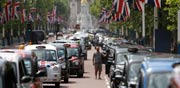 הפגנת נהגי מוניות בריטיים נגד כניסת אובר בקיץ האחרון בלונדון / צילום: רויטרס