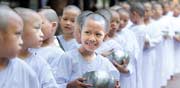 נזירים ילדים בודהיסטים בתאילנד לובשים כותנה / צילום: רויטרס